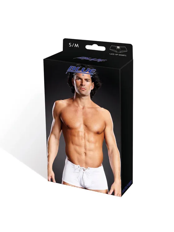 BlueLine | Mens Lace Up Trunk Brief : S/M - White
