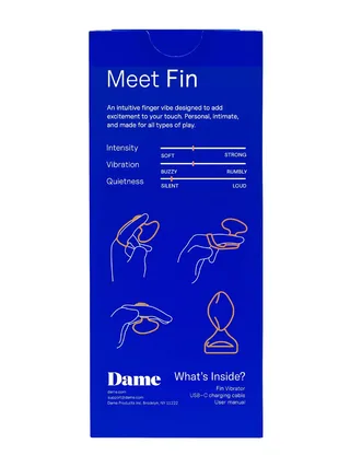 Dame Fin Finger 2.0 Vibrator | Citrus