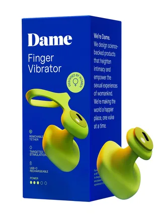 Dame Fin Finger 2.0 Vibrator | Citrus