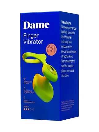 Dame Fin Finger 2.0 Vibrator | Citrus