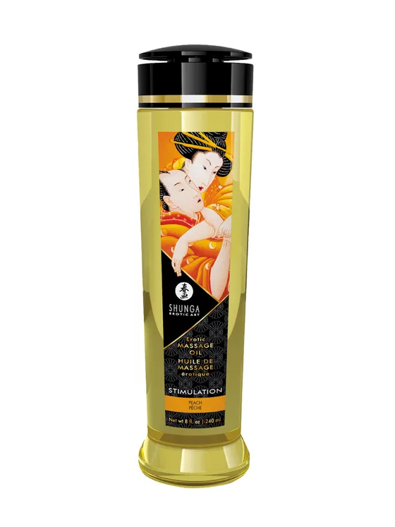 Shunga | Massage Oil Stimulation | 240ml : Peach